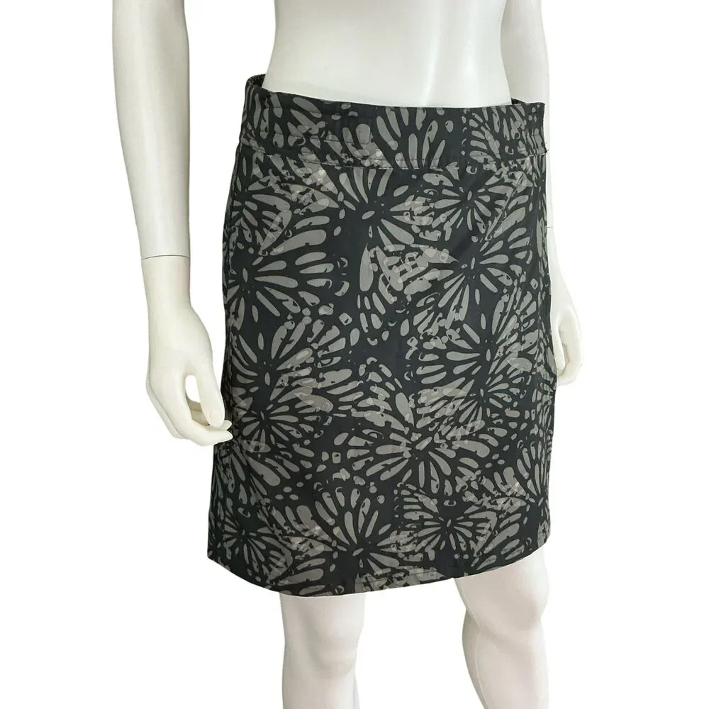 RipSkirt Hawaii Grey Wrap Skirt Size S Charcoal Shibori Length 2 Beach Tropical - Picture 8 of 14